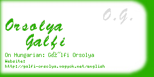 orsolya galfi business card